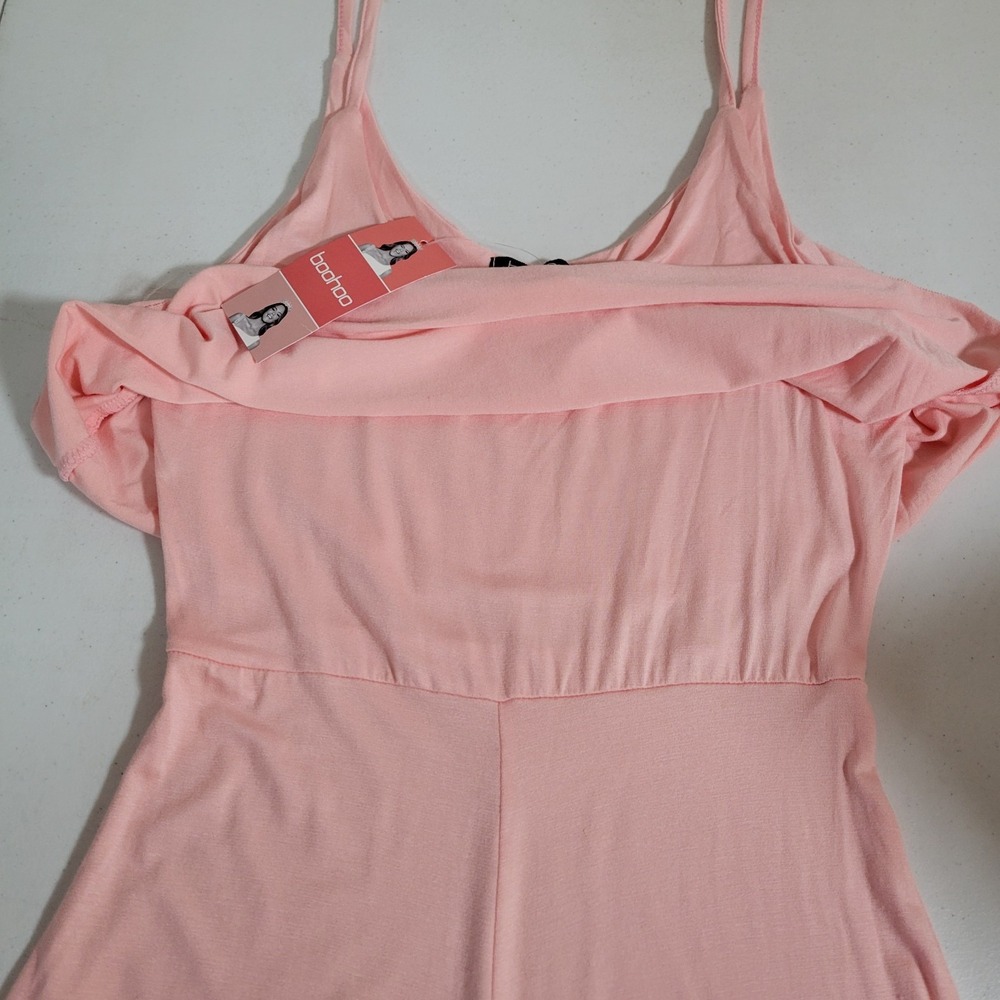 Boohoo Strappy Cami Playsuit New Womens Pink Size 6 US NWT Jumpsuit 0313‎ - Picture 5 of 12